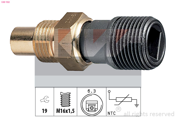 Senzor,temperatura lichid de racire 530 102 KW